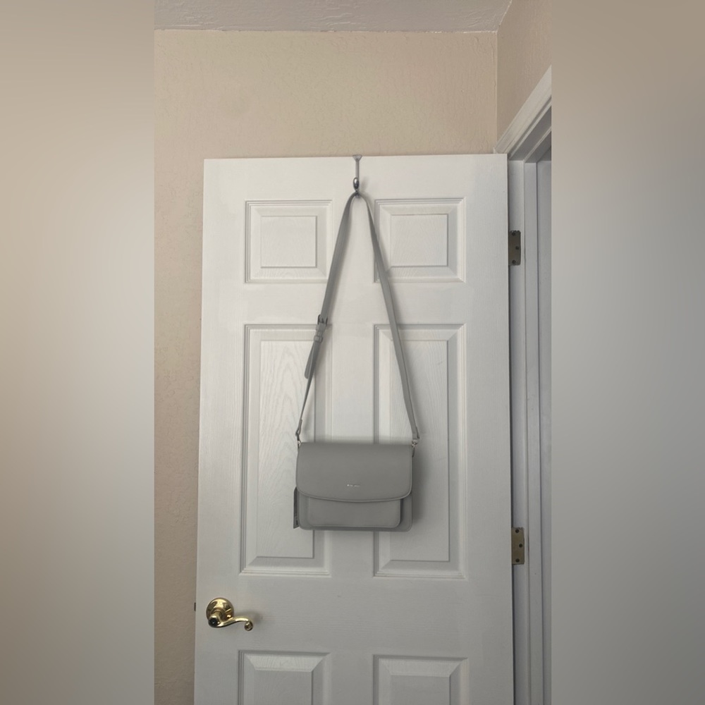 Pixie Mood Zoe light grey vegan crossbody satchel. Brand new!